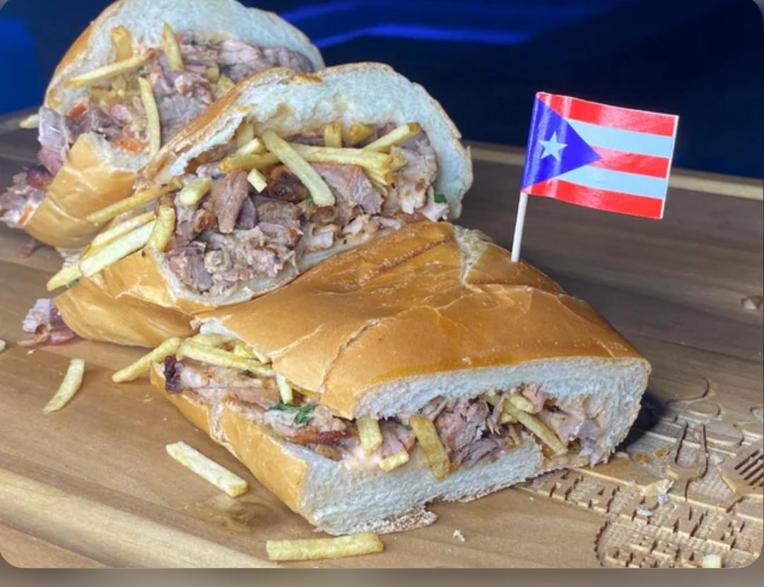 Mofongo with shrimp in garlic sauce